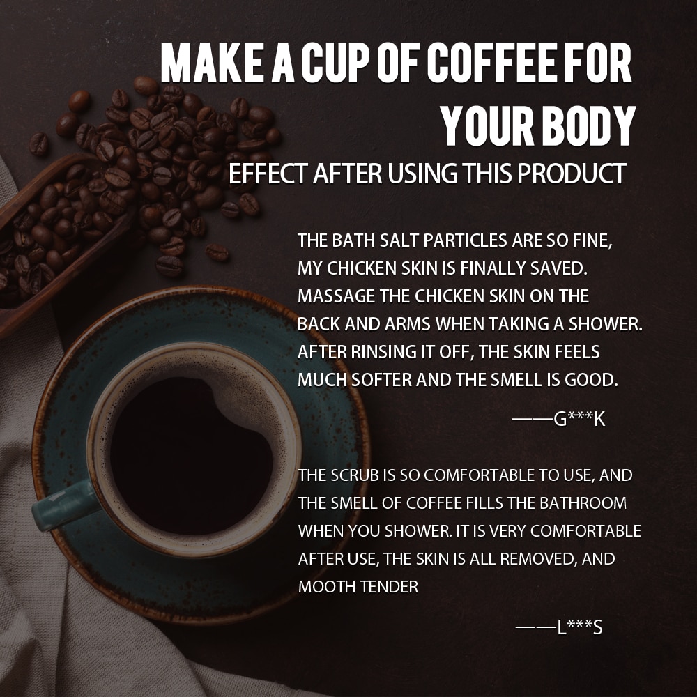 Exfoliante corporal de café, tratamiento hidratante, anticelulítico, acné