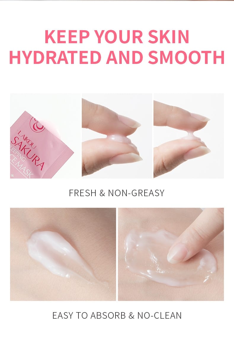 Mascarilla facial hidratante de Caracol Sakura, antiarrugas, hidratante, cuidado de la piel